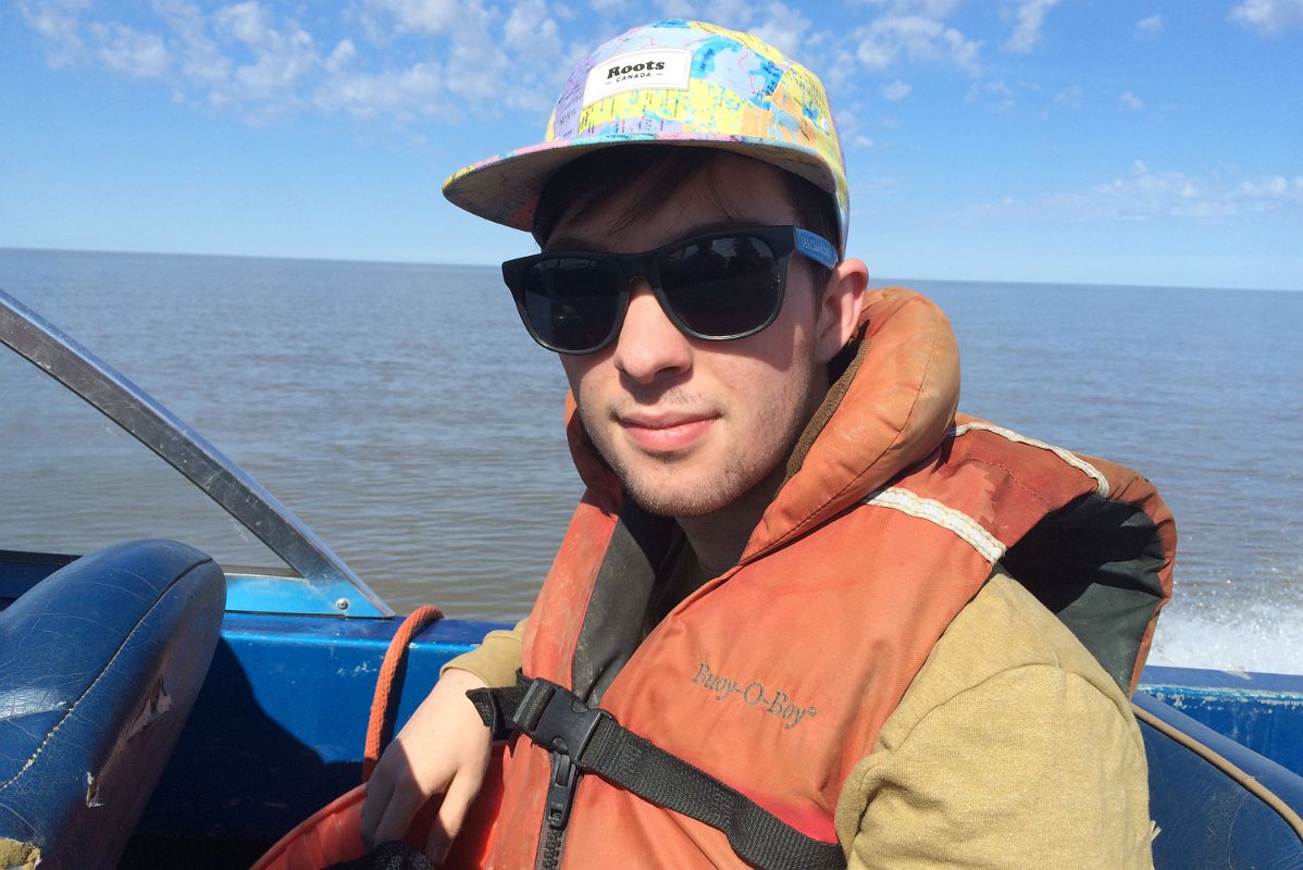30B Peter Ryan On A Beluga Whale Watching Boat Tour On Arctic Ocean Tuk Tour In Tuktoyaktuk Northwest Territories